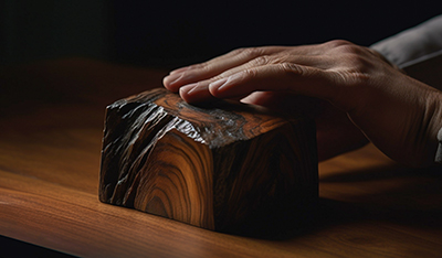 制作検証｜世界一の銘木「ブラジリアンローズ」をノックする