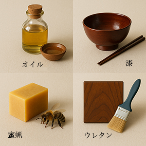 木味を極める仕上げ法ーオイルフィニッシュ・拭き漆・蜜蝋・ウレタンの違い